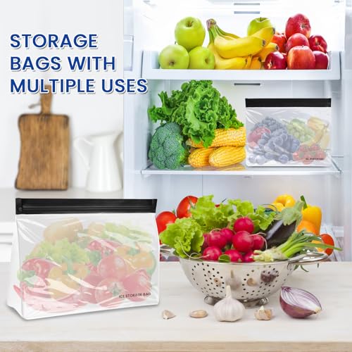 2 bolsas reutilizables para almacenamiento de hielo con cierre seguro miniatura 6