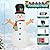 GOOSH 4 FT Christmas Inflatables Snowman Outdoor Decorations Blow Up Yard Decoration with LED Lights Built-in for Xmas Holiday Party Indoor Garden Lawn Décor