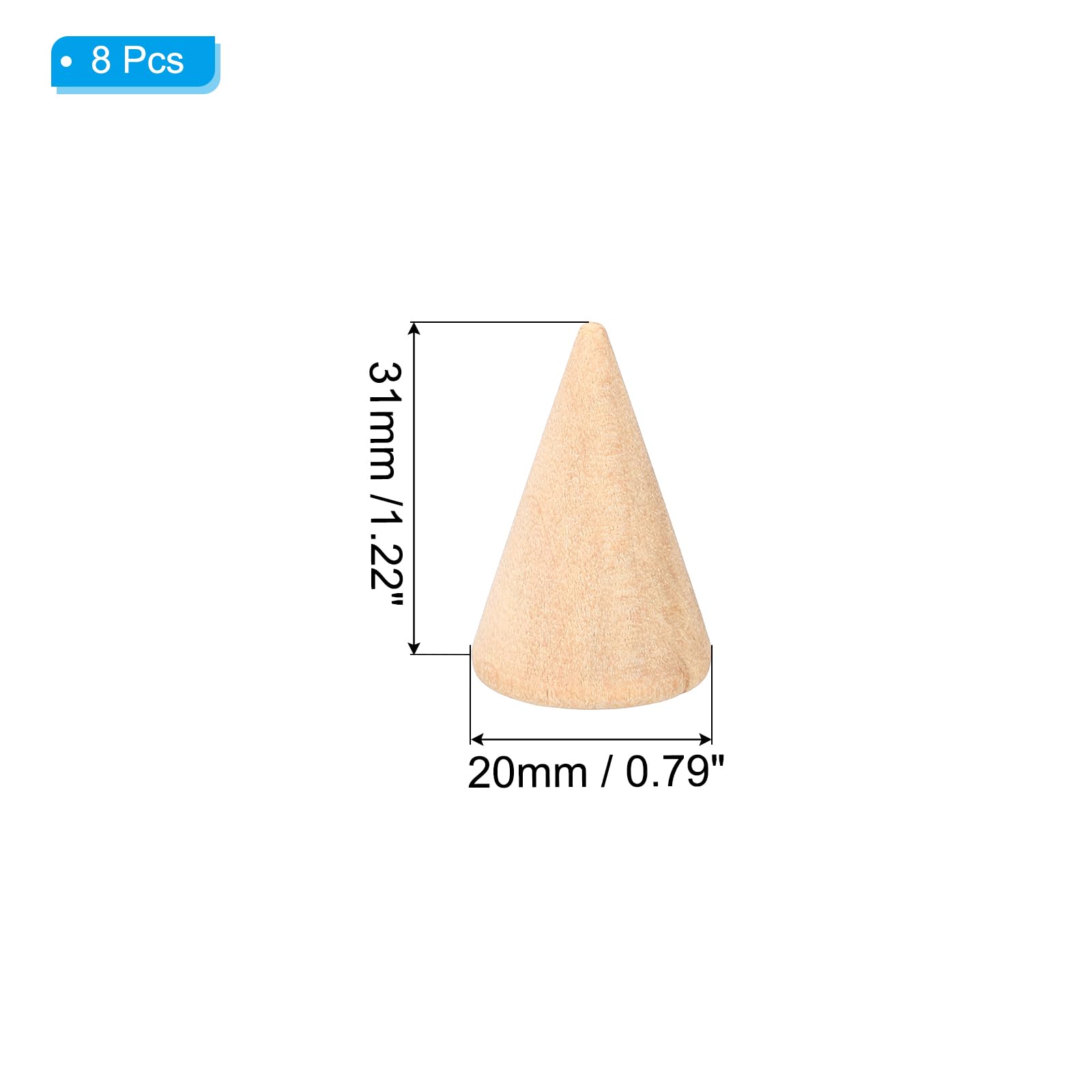 PATIKIL Wood Cone Ring Holder - Image 2