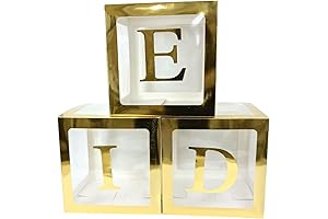 KYMY Eid Decorations Balloons Boxes Set of 3