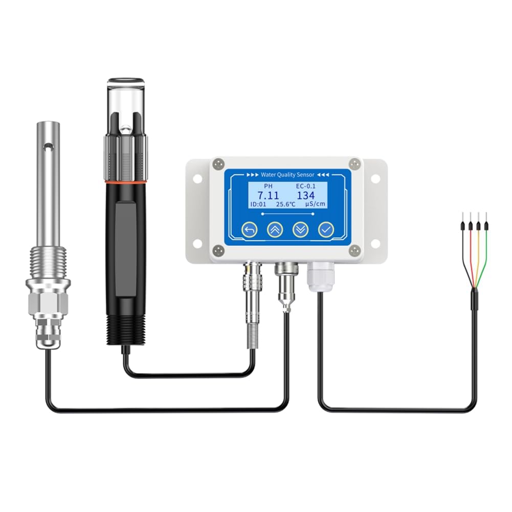 Jnchdghwa As Shown For Agricultural Aquaculture Water Ph Ec Tds Salinity Electrode Probe 5-In-1 Rs485 Sensor Industrial Sewage Monitor