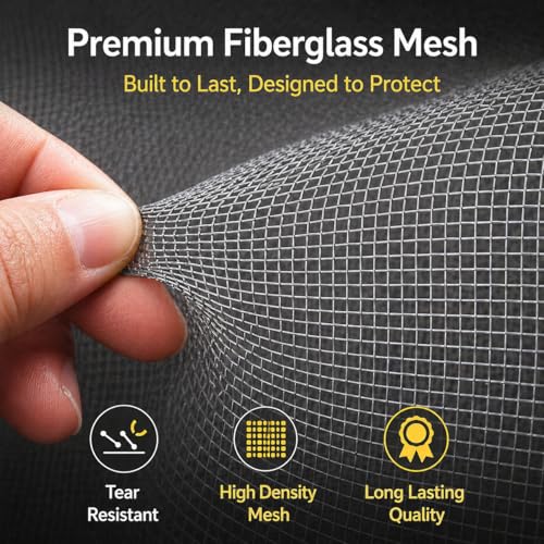 Image of Mosquito Door Net Magnetic 210 * 100cm Grey Mesh Doors for Main Door Auto-Closing Insect Screen to Keep Mosquito Out