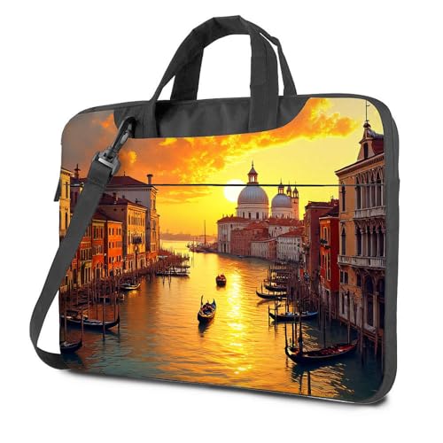 Sac à dos Grand Canal Venise pour ordinateur portable 17 pouces noir