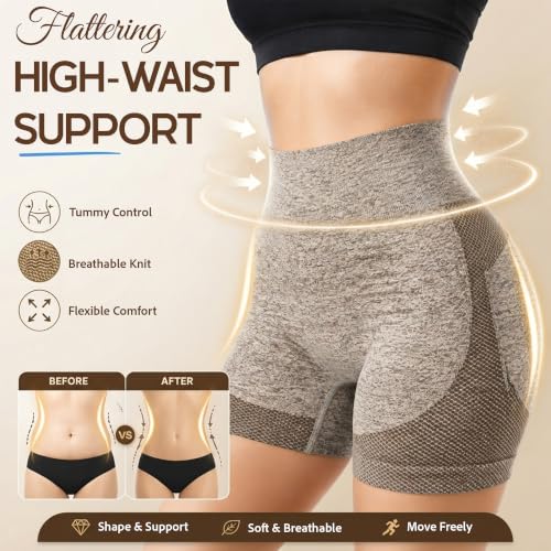 Image of Shoppy Villa Women's Yoga Shorts Spandex|Shapewear Shorts for Women |High Waisted Booty Scrunch Shorts| Workout Shorts for Women