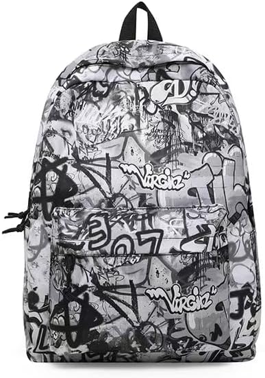 Graffiti leisure backpack, shoulder bag, student bag, 25L large capacity, birthday gift (A3)