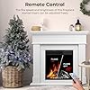 43” Electric Fireplace Mantel Freestanding Electric Fireplace, Remote Control, Adjustable Led Flame, 750W/1500w PEARLWHITE #3