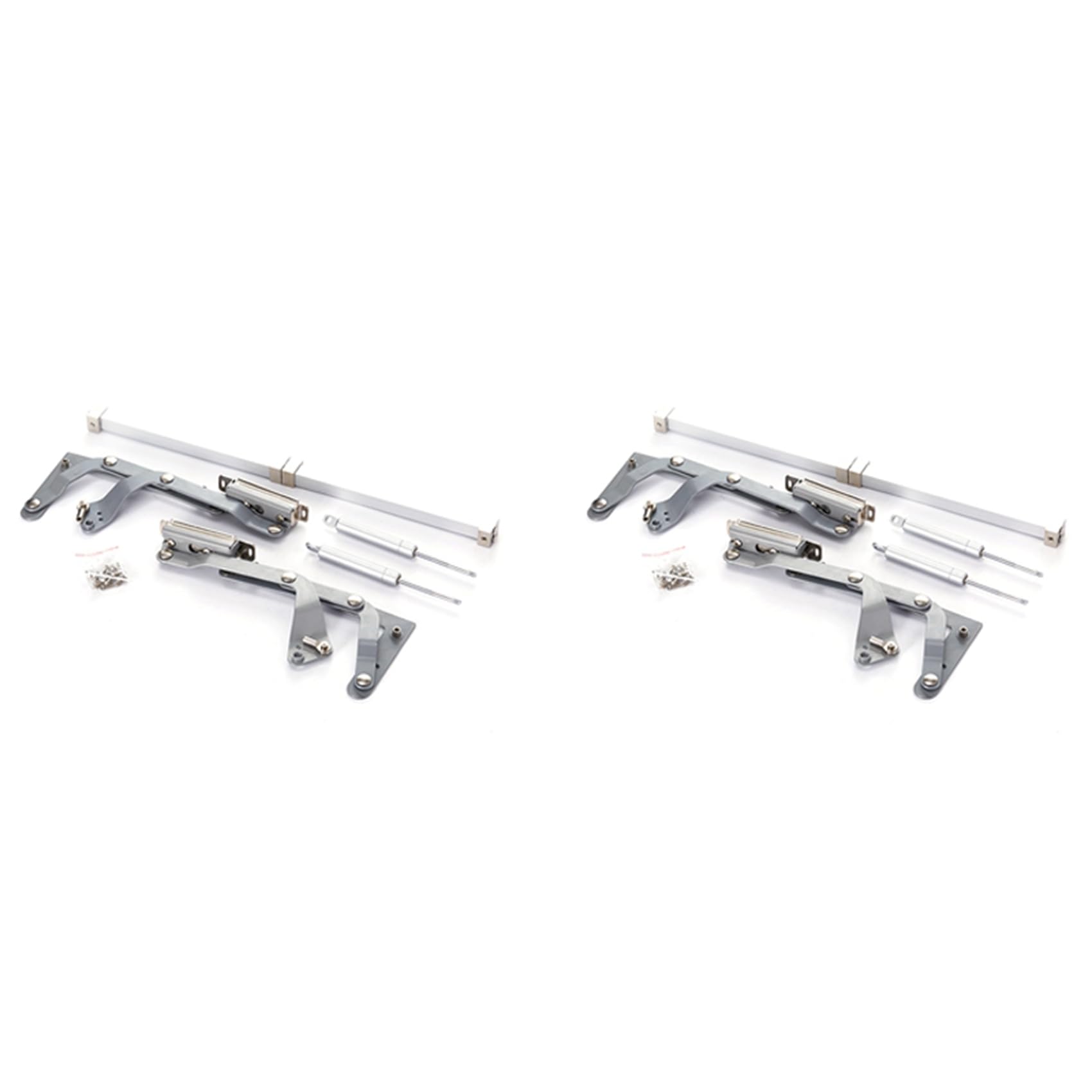 Jnchdghwa Silver 2X Air Operated Hinge On The Vertical Lift,Translational Pneumatic Turning Bracket, Hardware,Fittings