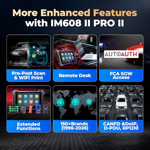 Autel MaxiIM IM608 PRO 2 Scanner, 2026 Same as M608 II /IM608 II PRO /IM608S II, Advanced as Elite II Pro, 40+ Service, 3000+ Active Test, OE Full Diagnostic, CAN FD& DOIP Up of IM608 PRO/IM508S - Image 6