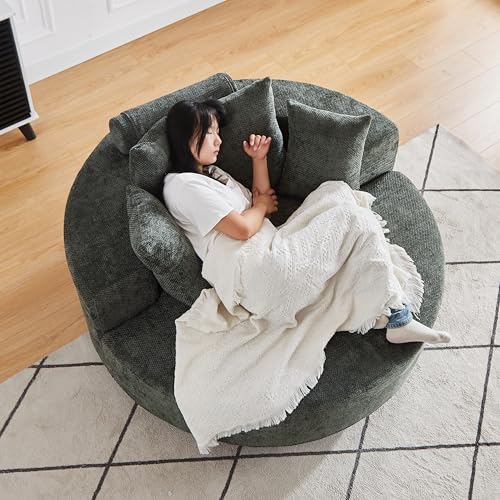 Sillón Plegable Chenille Verde Menta miniatura 3