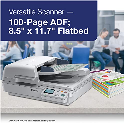 Epson Workforce Ds-6500 Sheet-Fed, Color Document & Image Scanner, 100 Page Auto Document Feeder (Adf) & Duplex (B11B205221) #TOP1