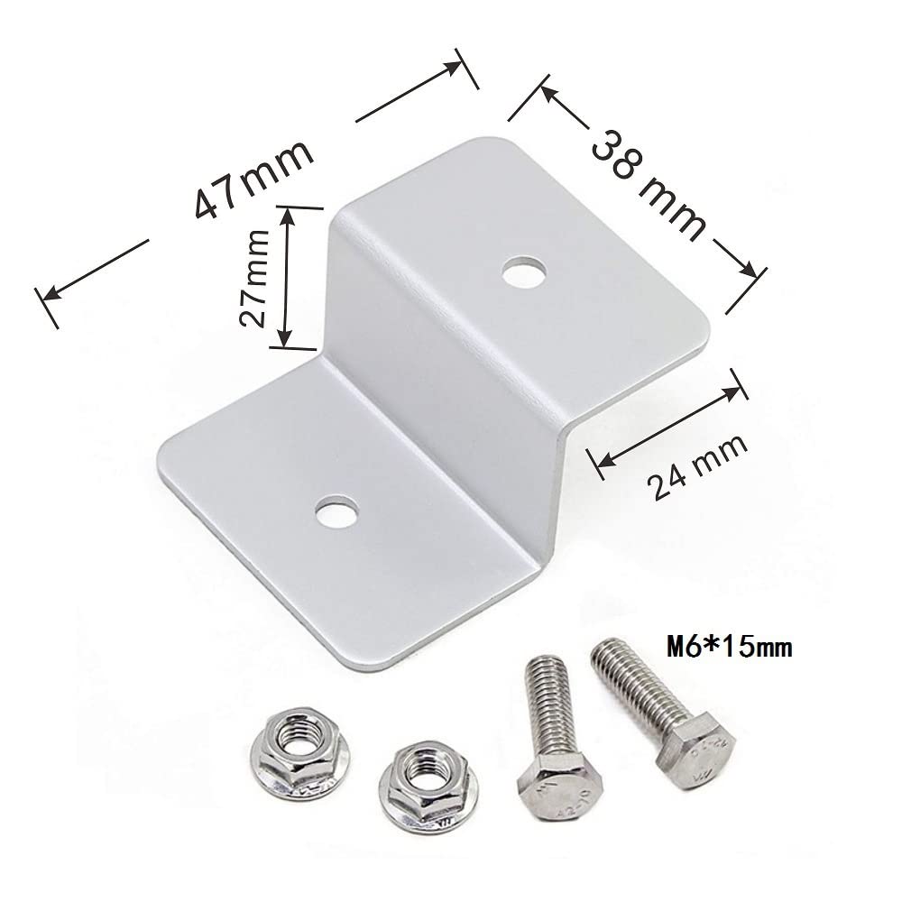 TuToy 4Pcs Kit De Montage De Panneau Solaire Z Supports En Alliage D'Aluminium Pour Motorhomes Et Yachts