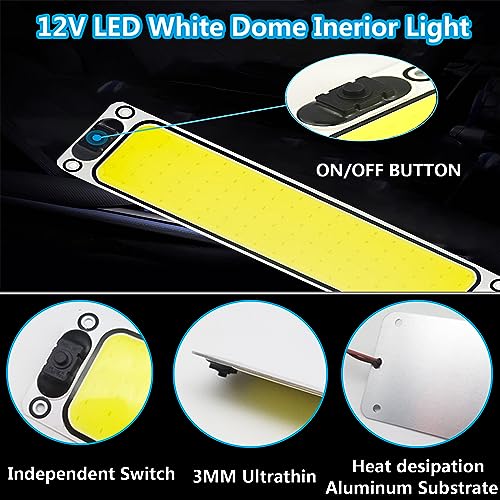 Lámpara LED blanca ultrafina para interior de auto 12V miniatura 3