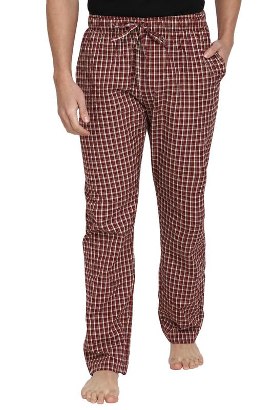nirvartaya Men's Cotton Checkered Pajama Suitable for Both Loungewear and Sleepwear-picture-53