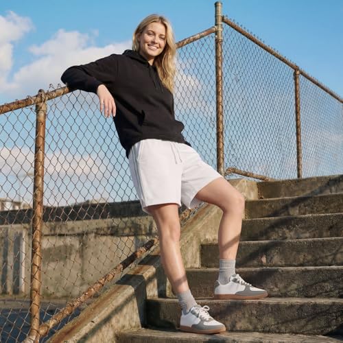 Image of HXV Women Fashion Sneakers Casual Tennis Shoes Retro Trendy Low Top Lace-Up Breathable Non Slip Lightweight Comfortable Zero Drop Cute Flat Walking Shoes