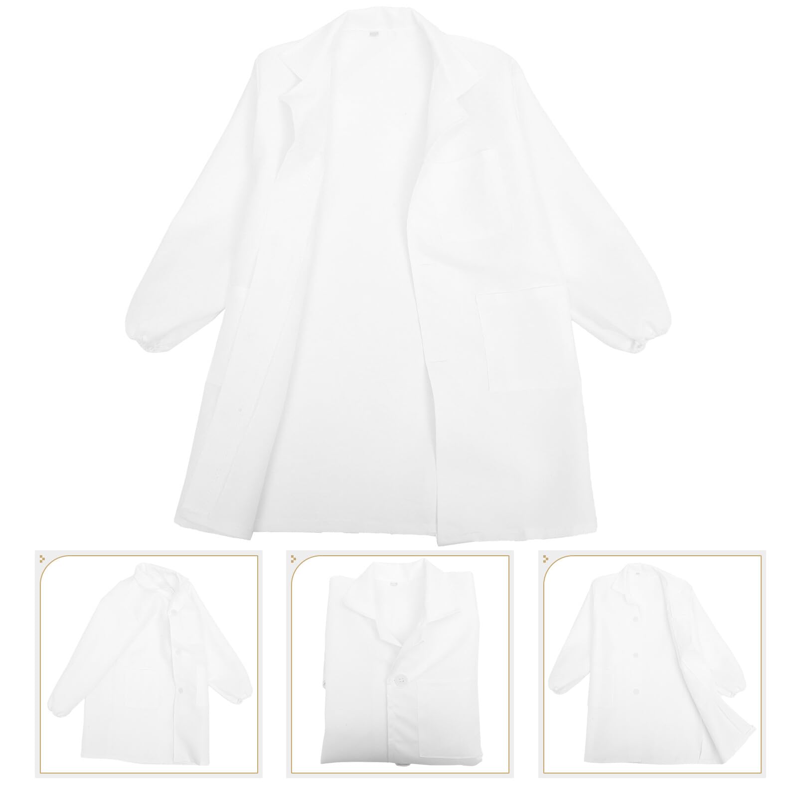 BESTonZON Déguisement Blouse Laboratoire Garçon Fille Blanc Manches Longues Costume Scientifique Cosplay Garçon Fille pour Fêtes Jeux Rôle École