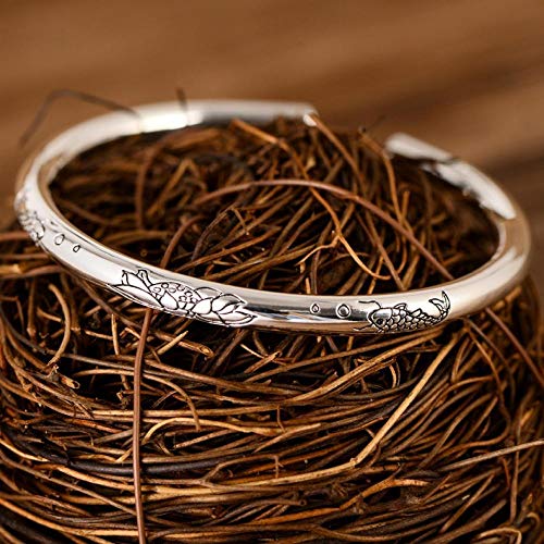 Bracelet pour femme en argent fin S999 style rétro ethnique bijoux de tradition chinoise