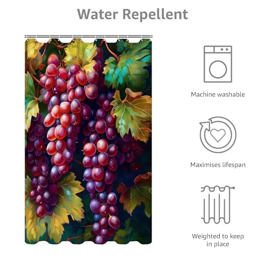 Rideau douche 150x210cm polyester imperméable avec 12 crochets inclus