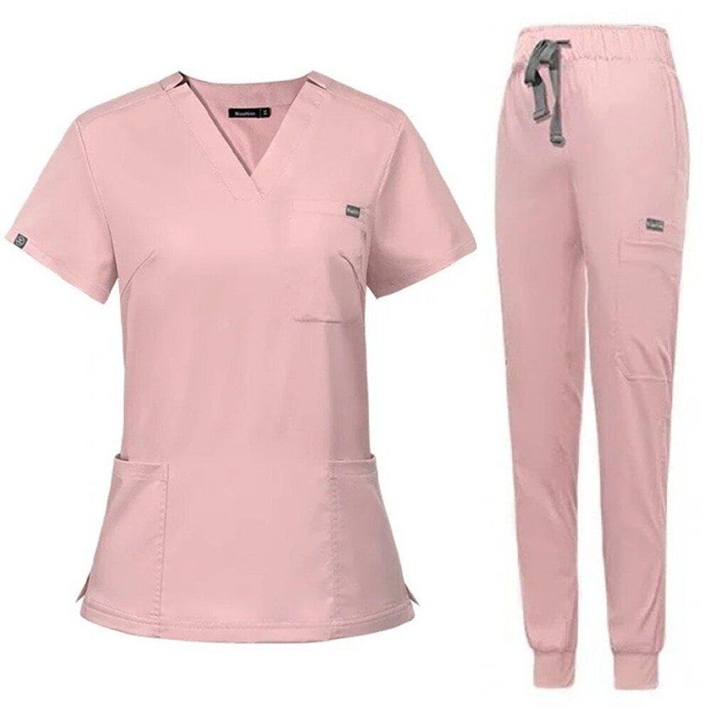 Ensemble de gommage médical imprimé pour femmes : hauts et pantalons d'allaitement multicolores