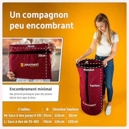 Journext 2 en 1 Housse de Protection et de Pluie pour Sac à Dos | Pour Avion, Train et Bus | Housse de Transport – vue 4