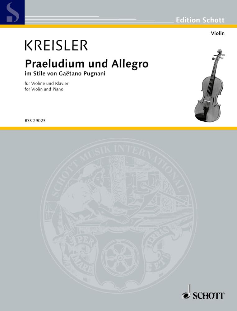 Praeludium & Allegro in Style of Gaetano Pugnani for Violin and Piano