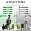 Ventray Cold Press Juicer Machine, 3'' Wide Feed Chute Slow Masticating Juicer for Whole Fruits & Vegetables, 240W Powerful Motor, Easy to Clean, High Juice Yield, BPA Free