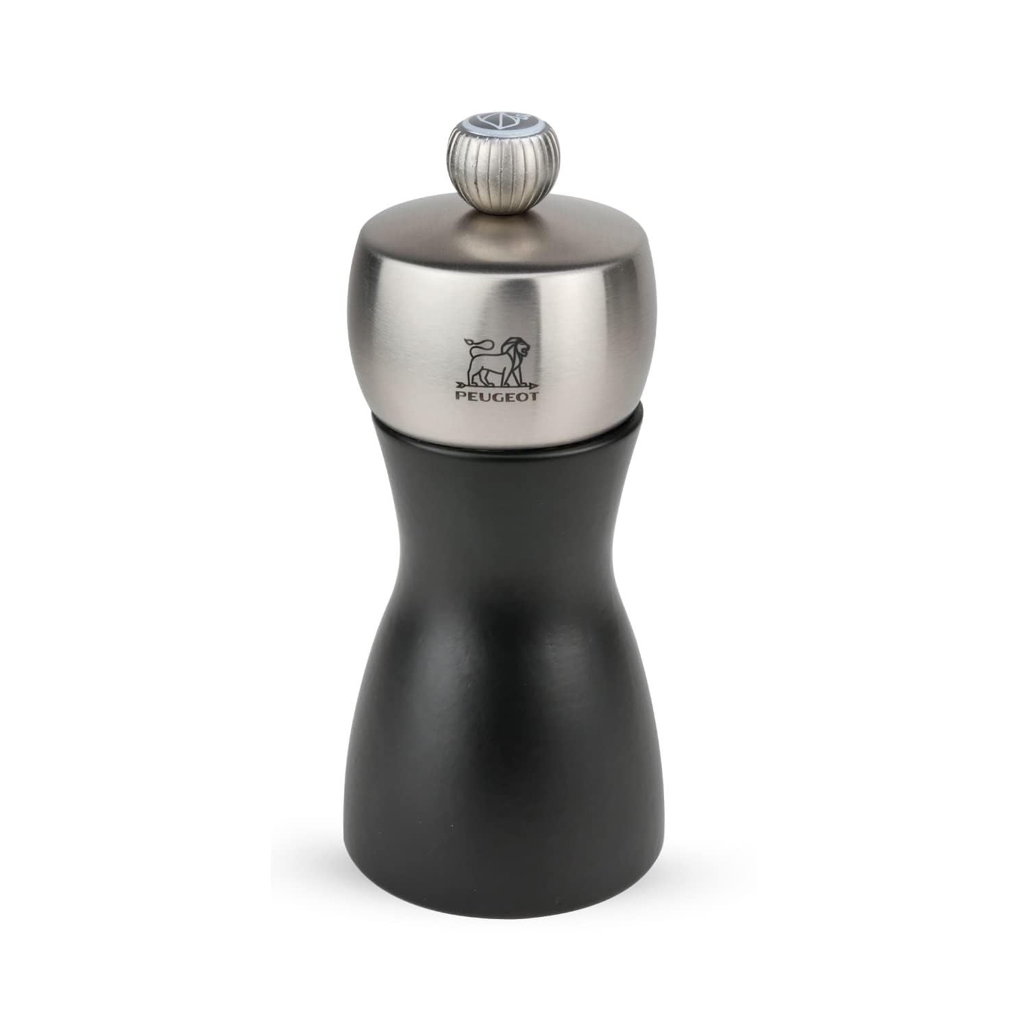 FIDJI Moulin à sel Z Bois Noir mat/INOX 12 cm