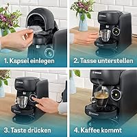 Bosch Tassimo Finesse Kapselmaschine TAS16B7 Kaffeemaschine by, 70 Getränke, intensiverer Kaffee auf Kopfdruck, Abschaltautomatik, perfekt dosiert, platzsparend, 1400 W, schwarz – Ansicht 4