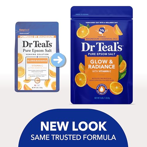Dr Teal's Pure Epsom Magnesium Salt Soak, Glow & Radiance with Vitamin C & Citrus Essential Oils, 3 lbs - image 3