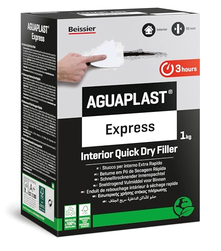 Aguaplast Express stucco in polvere per rinnovamento di pareti piastrellate in ambienti umidi come bagni o cucine - 1kg