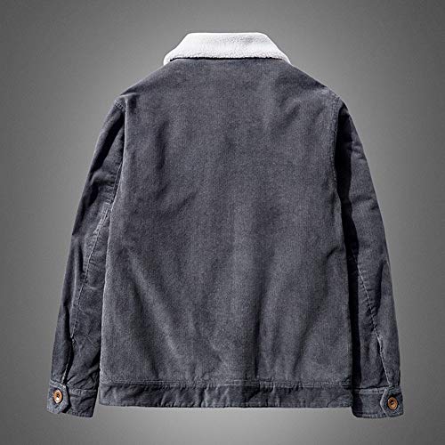 Image of chouyatou Men's Casual Thicked Sherpa Lined Button Front Corduroy Trucker Jacket