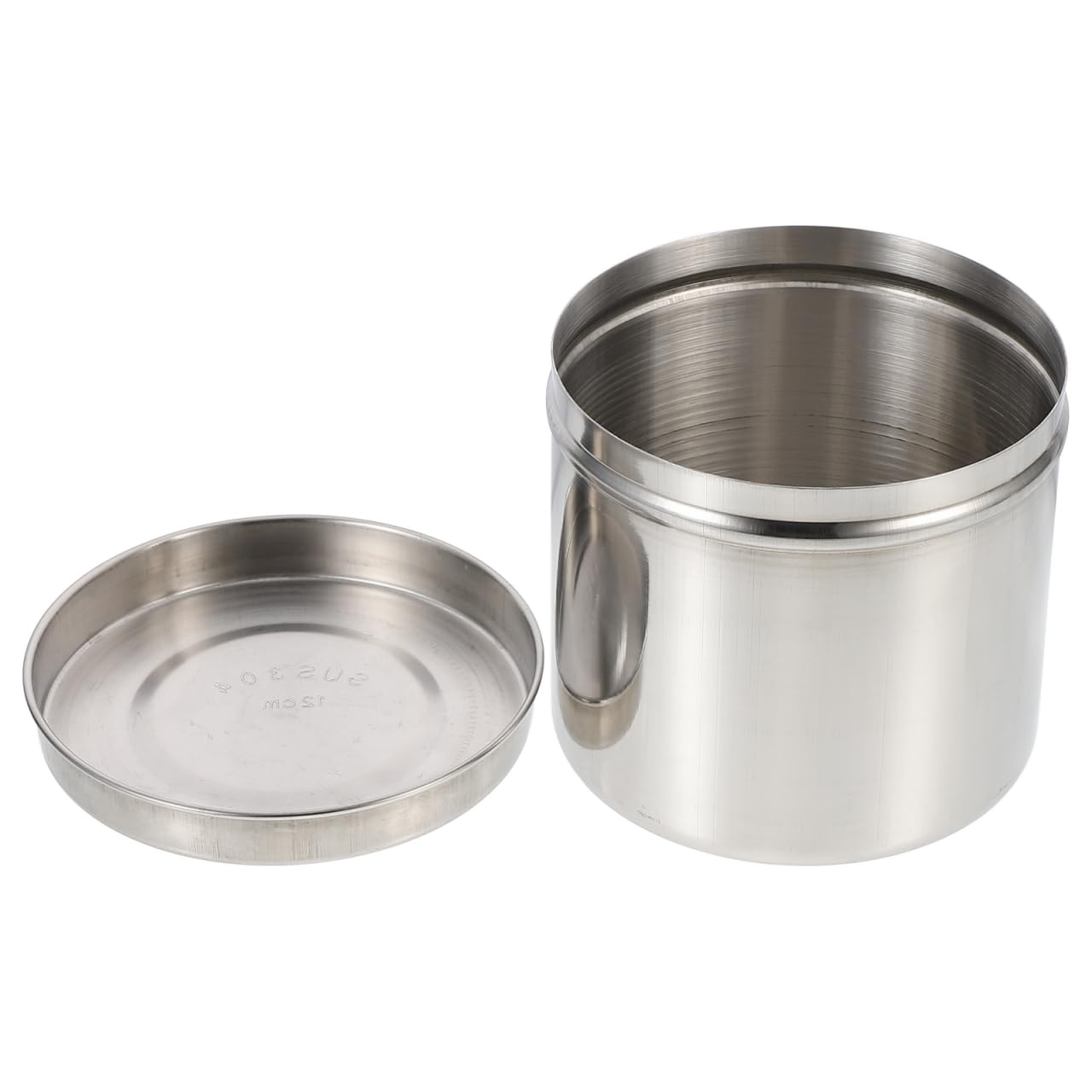 Frasco de Acero Inoxidable 4.72x4.52x4.52in para Almacenamiento de Ungüento con Sellado Hermético