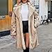 YMADREIG Womens Long Faux Fur Coat Oversized Loose Winter Jackets Trendy Luxury Trench Coat 2025 Open Front Lapel Outerwear