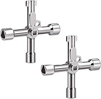 Vista 9 de Kit de llaves multifuncionales multifuncionales para plomeros, llave de 4 vías, llave de triángulo, llave de gabinete, llaves de enchufe