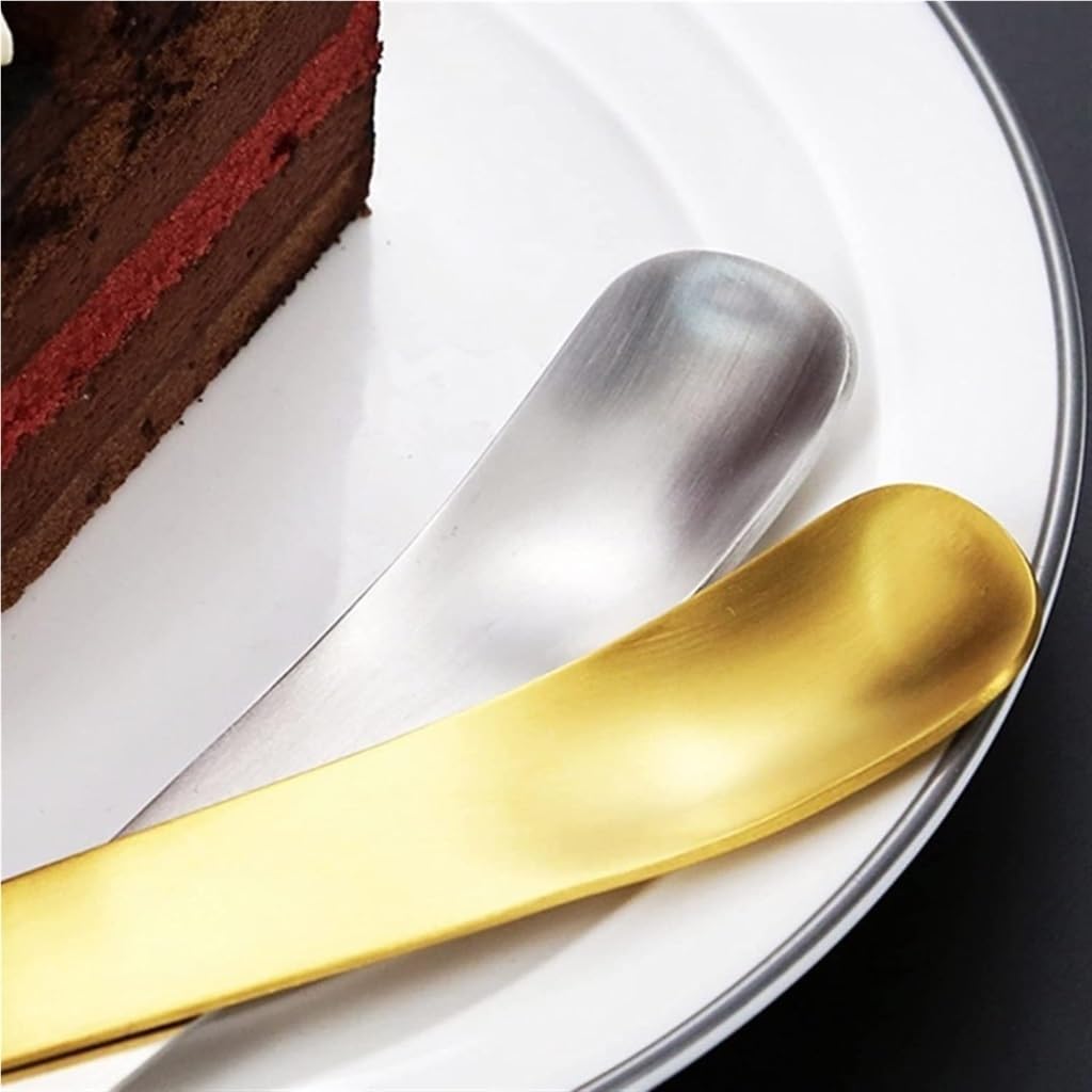 Spoons Coffee Spoon Ice Cream Spoon Long Handle Dessert Spoon Stirring Spoon Ice Spoon Stainless Steel Material 2 Colors