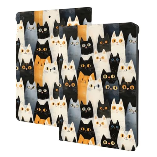 Étui pour iPad 9e/8e/7e génération - Support folio chat contre les rayures