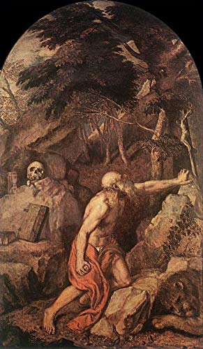 Peintures sur toile pour salon de l'art célèbre de Saint Jérôme Titien religieux