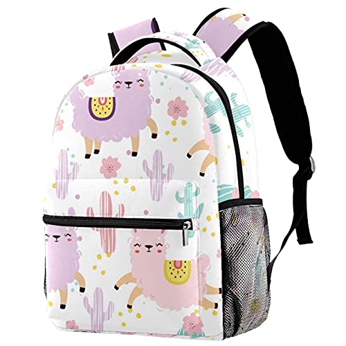 Sac à dos cactus cartoon avec porte-bouteille pour ranger le goûter