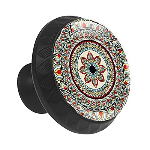 Bouton de tiroir rond mandala 35 mm lot de 12 poignées de commode
