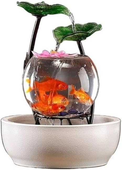 Tabletop Fountains, Luxury-Style Fish Tank Water Ornament Tabletop Fountains Home Office Desktop Decorations