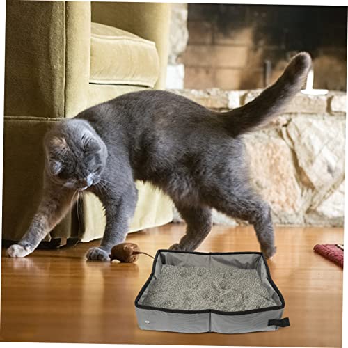 VANZACK Caixa Dobrável Para Areia Gato 5 Peças Viagem Forro À Prova D'Água Cama Para Animais Estima