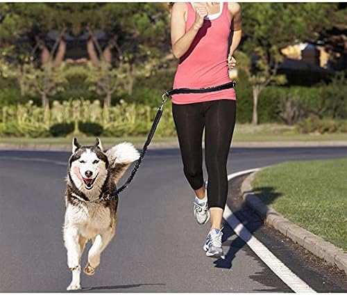 Dog Leash hands Free Running Dog Lead Adjustable Waist Belt For Jogging Hiking Walking Dog Lead Leash Bungee Harness 1Pcs