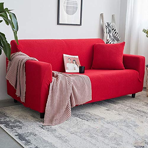 Funda de sofá elástica para renovar un mueble de 2 plazas desgastado en color Q