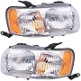 Pair Headlights fits 2001-2004 Ford Escape Headlamp Set 4L8Z13008AB 4L8Z13008AA