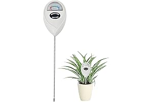 Soil Moisture Meter Indoor & Outdoor- No Battery Needed (White)