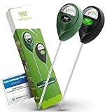 WENDOWERK® [2 Stück Boden Feuchtigkeitsmesser für Pflanzen - [Grün/Schwarz] - Ohne Batterien - Verbessertes Feuchtigkeitsmessgerät Pflanzen [2022] – Premium Bodentester