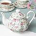 Gracie China Rose Chintz Porcelain 4-1/2-Cup Teapot Blue Cottage Rose