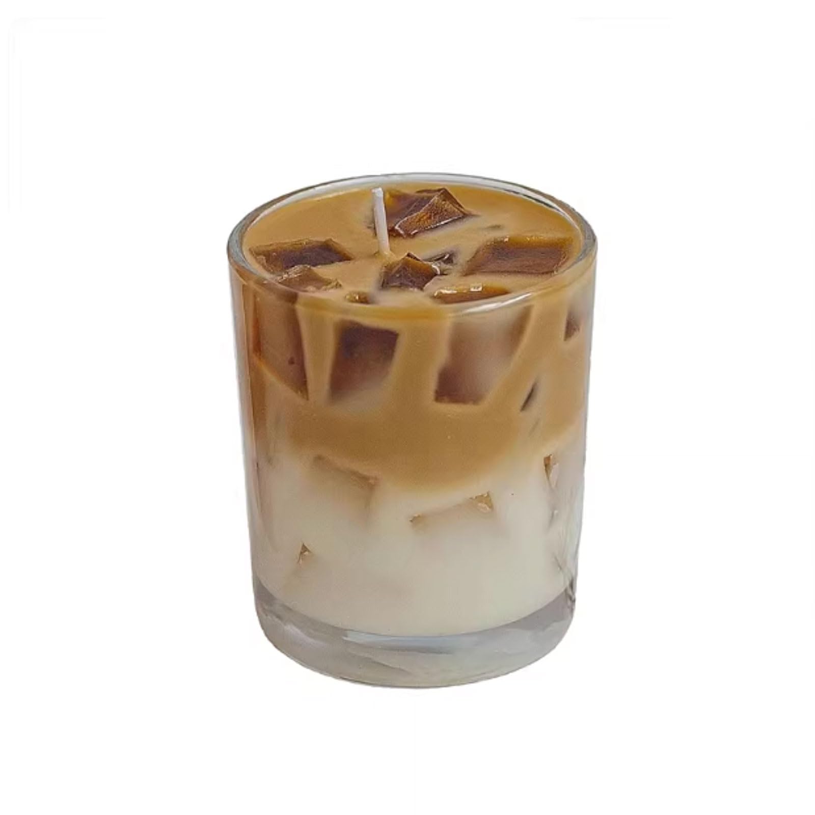 Velas de vidrio creativas, vela de aromaterapia reutilizable sin humo hecha con cera de soja y cera for cristal, decoración elegante for el hogar(White Peach Oolong)