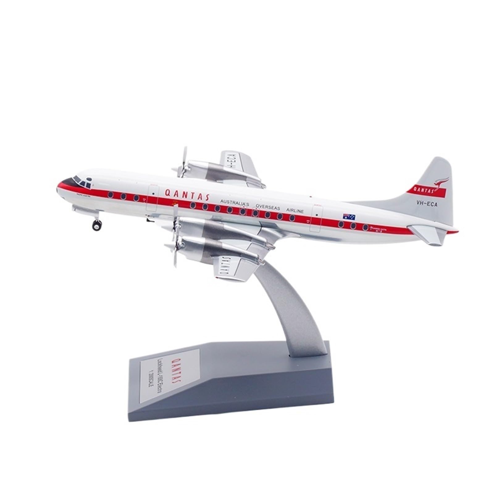 Vantor Réplica de Modelos de Aviones para Qantas Lockheed L-188 VH-ECA Diecast Escala 1:200 - Réplica de avión terminada de 15 cm en Miniatura