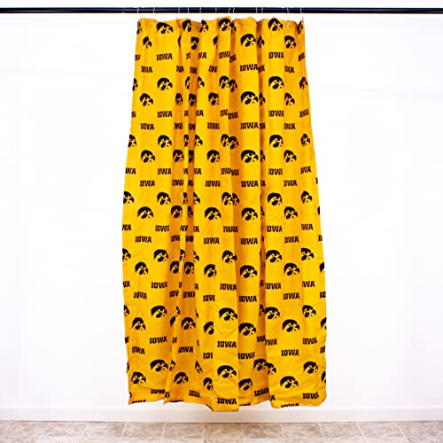 Image of College Covers Everything Comfy Iowa Hawkeyes Bright and Colorful Shower Curtain Cover