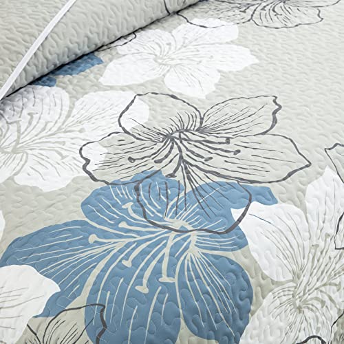 Djy HU-XI-201 3 Pieces Quilt Set Queen Floral Pattern Coverlet Elegant Boho Bedspread thumb #7